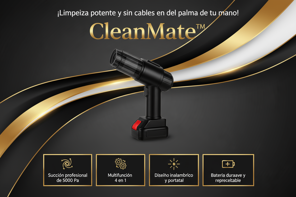 CleanMate™ - Con botón rojo en la base