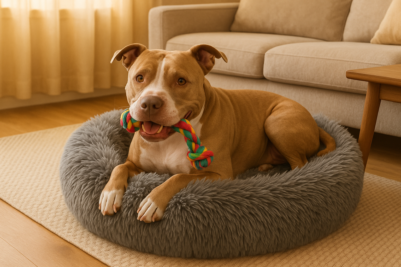 Pitbull con Juguete