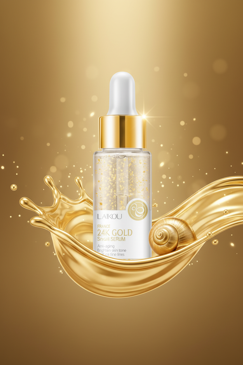 Sérum 24K Gold Snail — Fórmula Premium